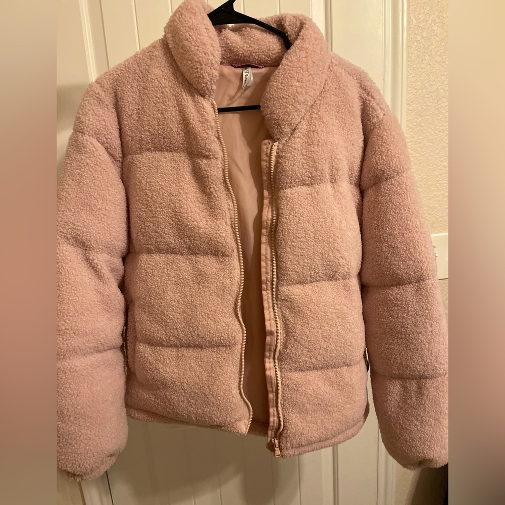 COPY - Pink puffer jacket.